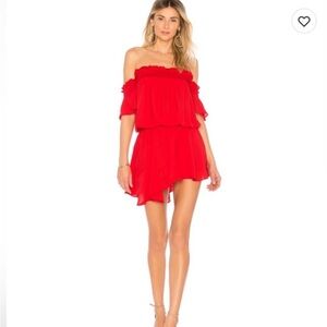 Amanda Uprichard Ariella Dress in Lipstick Red